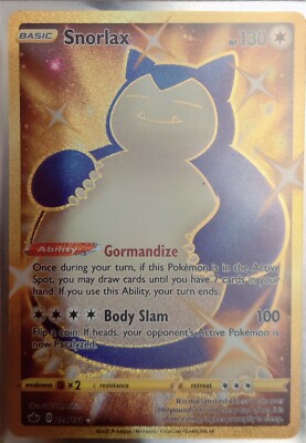 golden snorlax pokemon cards chilling reign Snorlax Chilling Reign Gold 224/198 Subgrades BGS 9 main image 1