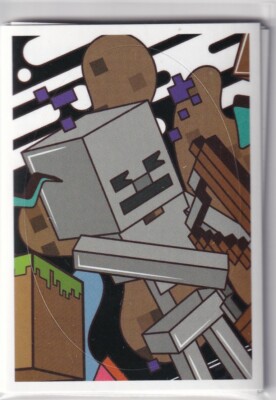 Panini Minecraft Treasure Sticker 2021 Nr. 157 Art out of the Cube Skeleton