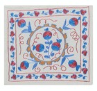 Central Asian Silk Embroidery Lace Pillow Cover, Handmade Suzani Pillow. 16"x18"