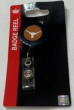 New Texas Longhorn Retractable Work ID Badge Reel Holder. NCAA