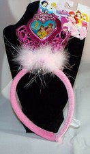 Girls Pink Disney Princess Mini CROWN Headband Cinderella, Belle Ariel . New