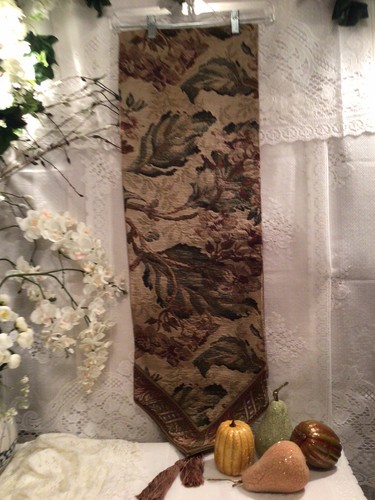 Multicolored Woven Everyday Floral Motif Table Runner 12x76” - Picture 6 of 10
