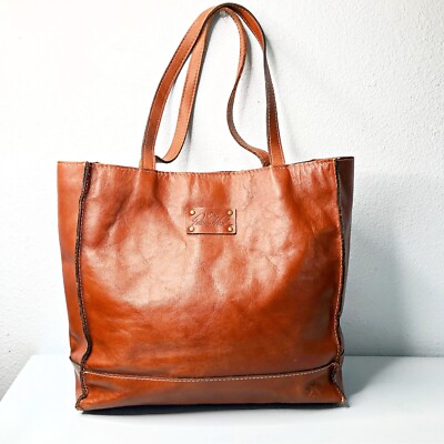 Patricia Nash Toscano South Leather Tote Cognac Brown Shoulder
