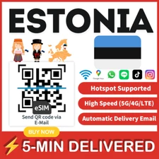[eSIM] Estonia eSIM e-SIM card Travel Sim card Tarjeta eSIM Dato Data only 🛜A+