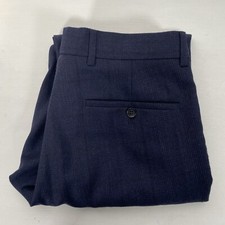 Roger David Mens Navy Check Slim Straight Trousers Pants Size 77 R Verygood