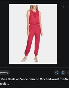 vince camuto cinched waist jumpsuit