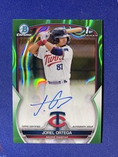 2023 Bowman Chrome Jorel Ortega Green Lava Auto /99 #CPA-JORT TWINS PROSPECT