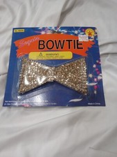 RUBIES SEQUIN BOWTIE SILVER ADULT ONE SIZE FITS ALL