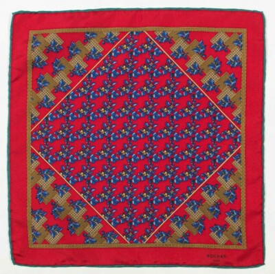 Authentique Foulard '' Rochas '' / Authentic '' Rochas '' Scarf