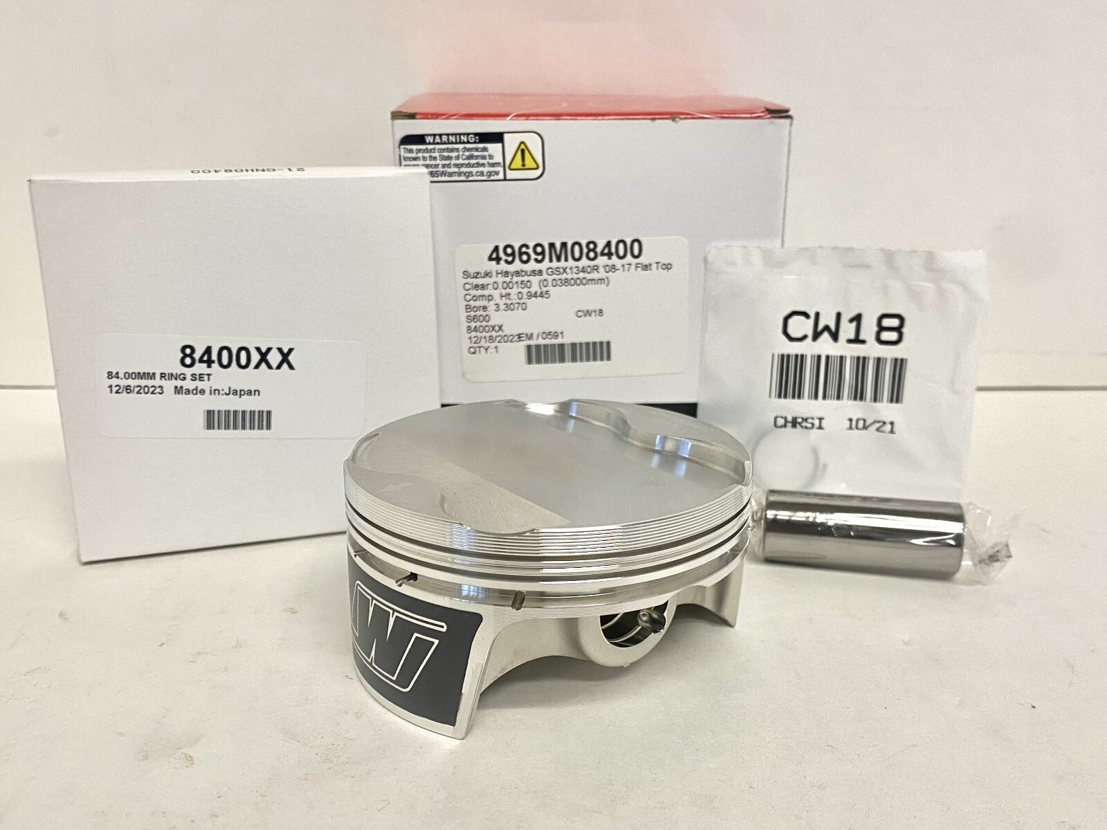 WISECO 4969M08400 BIG BORE 1441cc FLAT TOP PISTON BUSA HAYABUSA