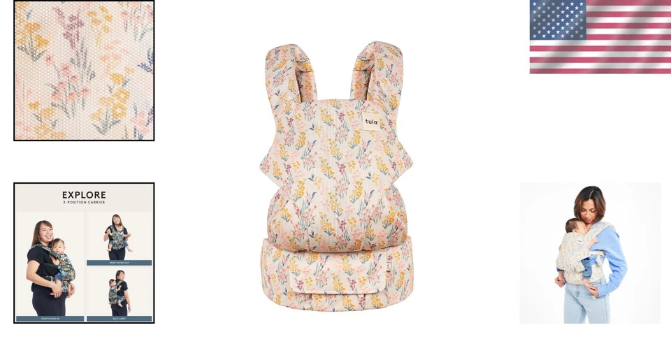 Adjustable Tula Baby Carrier - Ergonomic Mesh for All-Day Comfort (7-45 lbs) - Image 2 of 4