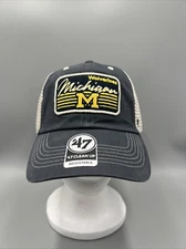 '47 Clean Up University Of Michigan Wolverines Trucker Hat, Adjustable Cap. OSFM