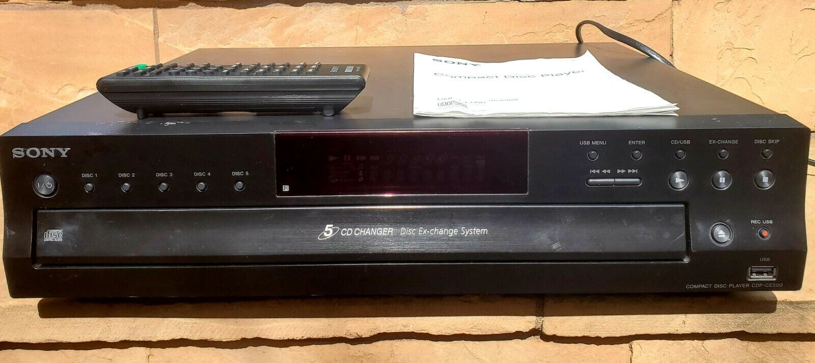 Sony CDP-CE500 Compact Disc Classic CD Columbus Mall 5 Player Record Changer USB
