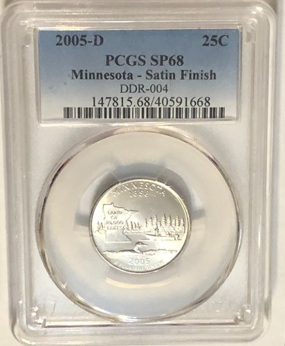 2005 D Minnesota Extra Tree Error Quarter Satin Finish PCGS SP68: DDR-004,FS-803 - Picture 7 of 8