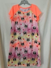 New Wonder Nation Frenchie Heart Dog Puppy Nightshirt Nightgown Girls many sizes
