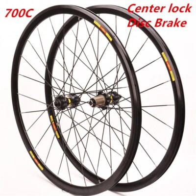 700C Road Disc Brake Bicycle Wheelset Axle/QR Six Hole / Center