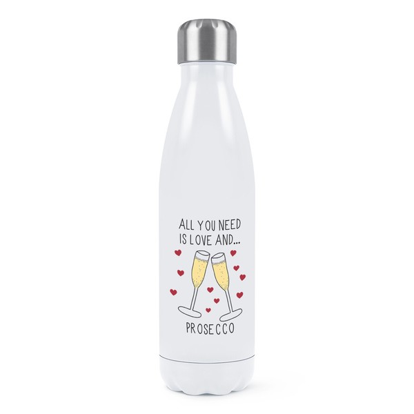 All You Need Is Love Und Prosecco Doppelwand Wasserflasche Lustig Thermo-image