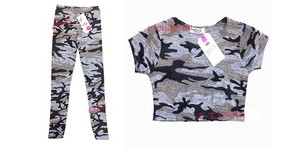 grey camo crop top