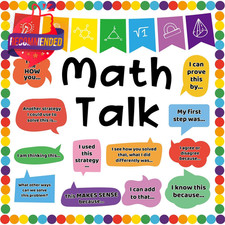 43 Pcs Math Talk Bulletin Board Set For Math ...