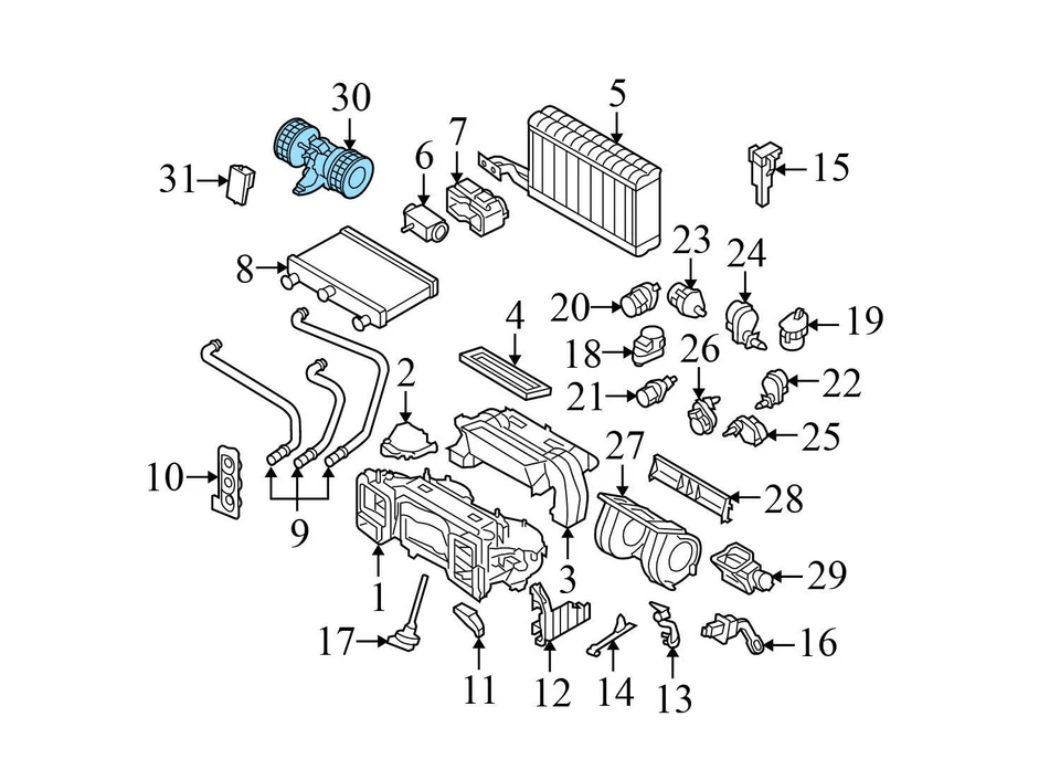 BMW 550I 2006-2010 - Motor soplador / ventilador 6933910 Foto 3 de 4