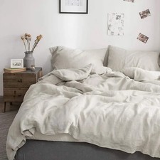 100 Linen Duvet Cover Washed Linen Breathable Pillowcase Home Textiles Bedding
