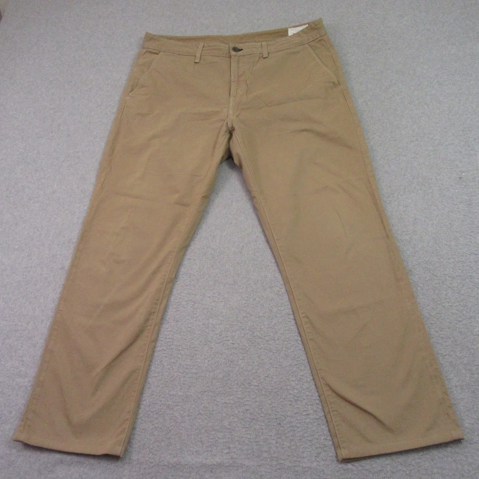 Pantalones chinos Rag Bone para hombre 38 X 30 color caqui tostado 100 % algodón frente plano hechos en EE. UU. Foto 3 de 4