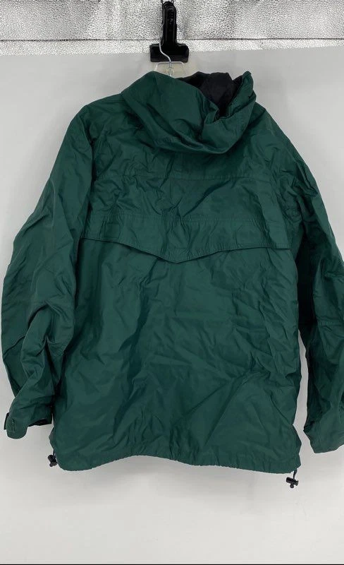 Columbia Mens Green Full Zip Pockets Mid-Length Hooded Windbreaker Jacket Size L - Image 2 of 4