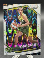 2025 Panini Prizm WNBA #123 Skylar Diggins White Seismic Prizms
