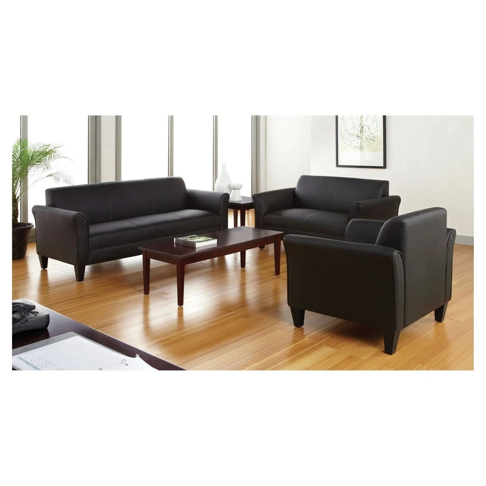 Alera RL22LS10B Reception Lounge Sofa 55.5 x 31.5 x 33.07 2-Cushion Loveseat New - Image 4 of 4