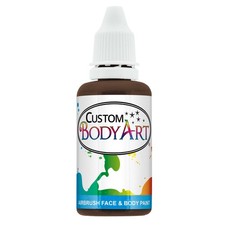 1 oz BROWN Custom Body Art Water-Based Airbrush Face and Body Paint Make-Up