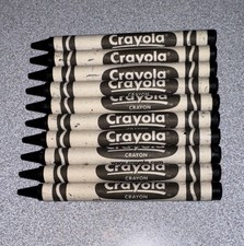 Crayola Crayon Black Lot of 10 Unused