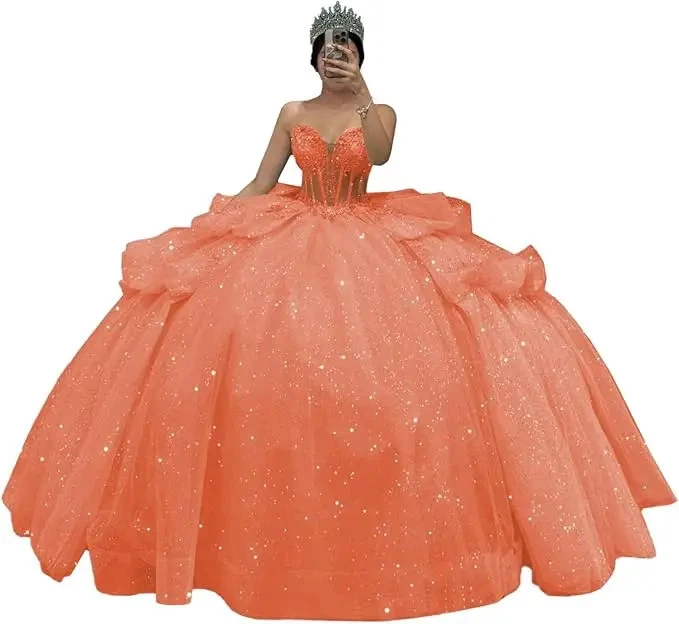 coral quinceanera dress products for sale | eBay