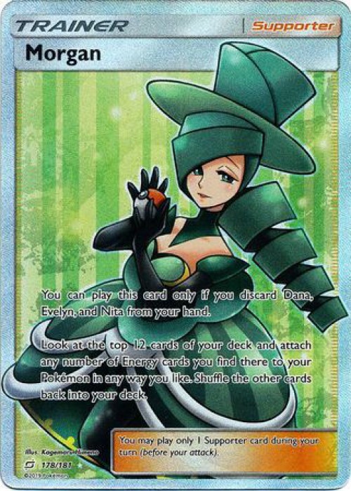Pokemon TCG Sun & Moon Team Up Ultra Rare Morgan #178
