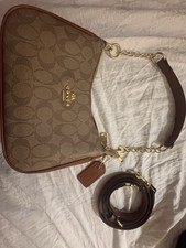 COACH Teri Shoulder Bag In Signature Canvas Gold/Tan/Brown New Outlet
