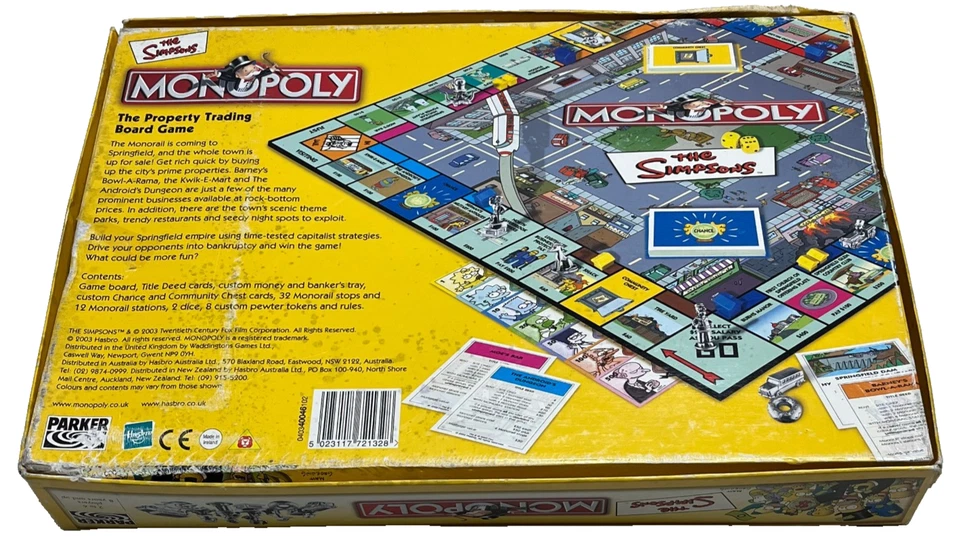 MONOPOLY GAME : The Simpsons Edition By Parker (FREE UK P&P) - Image 2 of 4