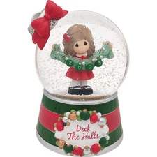 2025 Dated Musical Snow Globe - Deck The Halls