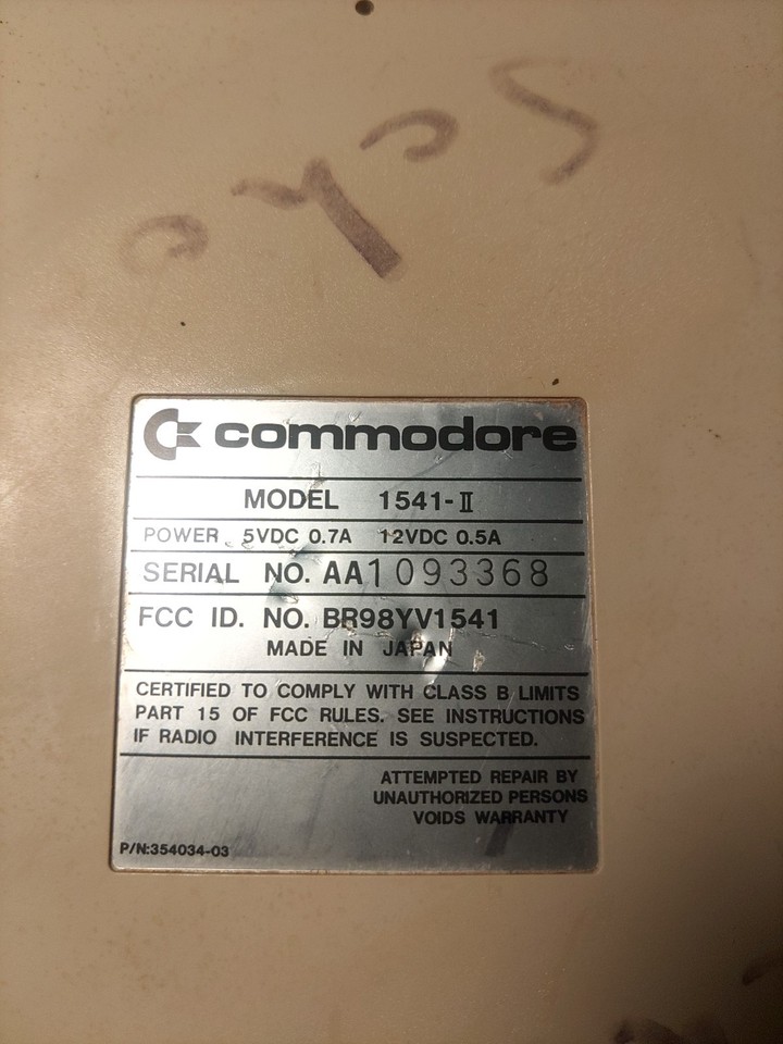 Floppy Commodore 1541-II - SPACE CASH VARESE