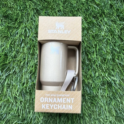 #ad Stanley Water Bottle Keychain Christmas Tree Ornament Champagne Shimmer NEW $20.00