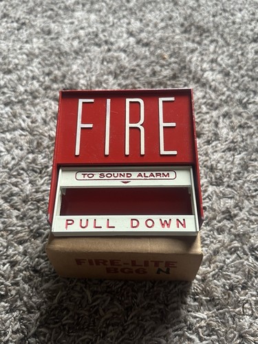 Vintage Fire Lite BG-6 Pull Station-New Open Box
