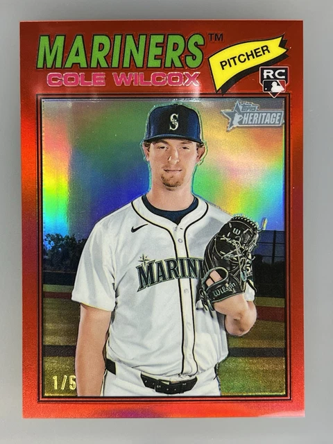 2026 Topps Heritage 155 Cole Wilcox Rookie Red Foil Chrome 1/5 🔥 SAUBER