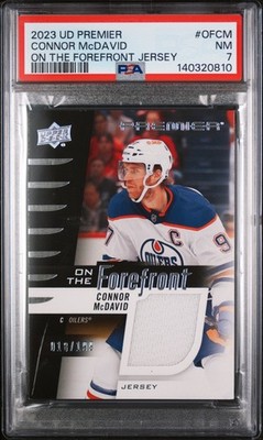 🔥2023-24 Upper Deck Premier On The Forefront Patch Connor McDavid #OF-CM  PSA 7