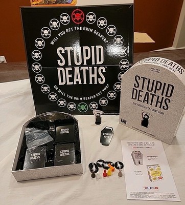 Stupid Deaths The Frightfully Funny Game Ages 12 + Sealed Packs Complete 
