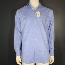 Tommy Hilfiger Men's Classic Fit Dress Shirt Buttoned 100% Cotton Blue Sz M