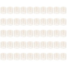 50Pcs Candle Wraps Decorate Tea Light Wrap Heart Design Beige