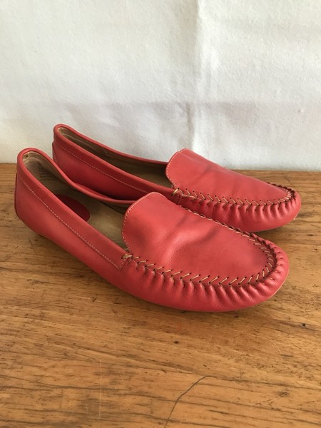 🕊️ COLORADO ORANGE Leather Loafers Flats Brogues BOATERS BOAT Shoes 40 9