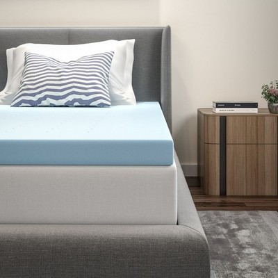 Flash Furniture Capri 3'' Cooling Gel Memory Foam Mattress Topper   Twin Size