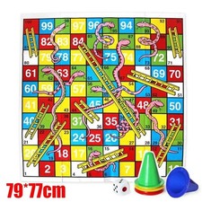 SNAKES AND LADDERS TRADITIONAL BOARD GAME LARGE MAT FAMILY KID ADULT CHILDREN