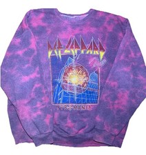 Def Leppard Pyro Mania Purple/Pink Tie-Dye Sweatshirt, S/M