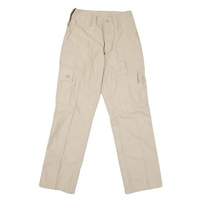 Beige Herren Regular Fit Cargo Hose Reißverschluss W28 L30 Cotton Blend Freizeit
