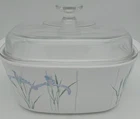 Vintage Corning Ware Shadow Iris 5 Liter Casserole Dish A-5-B w/Pyrex Lid A12C